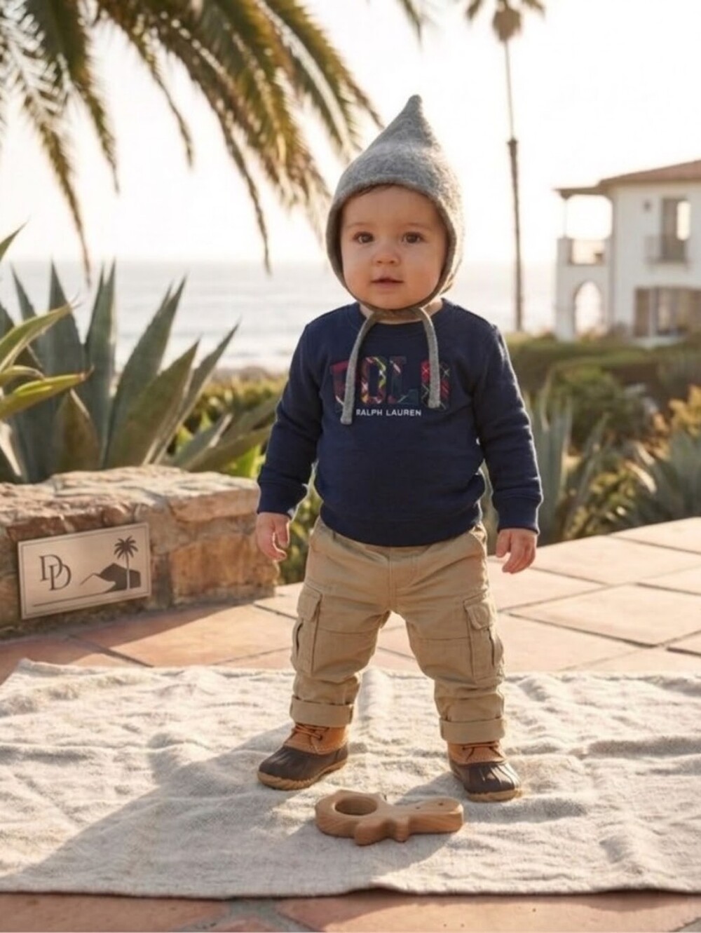 Ralph Lauren • Argyle Logo Baby Sweatshirt size 24M